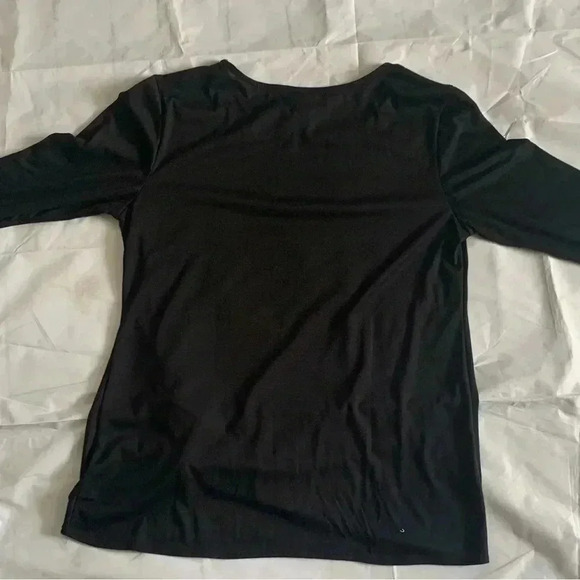 The LOOK Size L Black Top Get It Love It Live It Twist Knot Hem Tunic Top - Picture 8 of 11